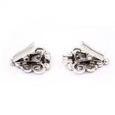 Vestsluiting zilver met strass steentjes haak en oog 58x26mm Vestsluiting VSL - LUXE - STRAS - 1